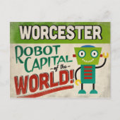 Worcester Massachusetts Robot - Funny  Briefkaart (Voorkant)
