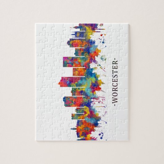 Worcester Massachusetts Skyline Legpuzzel (Verticaal)