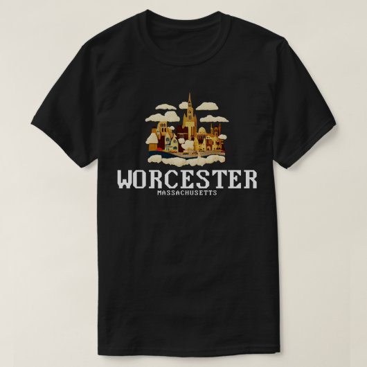 Worcester Massachusetts T-shirt (Design voorkant)