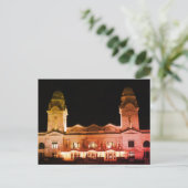 Worcester, station van de spoorweg MA Briefkaart (Staand voorkant)