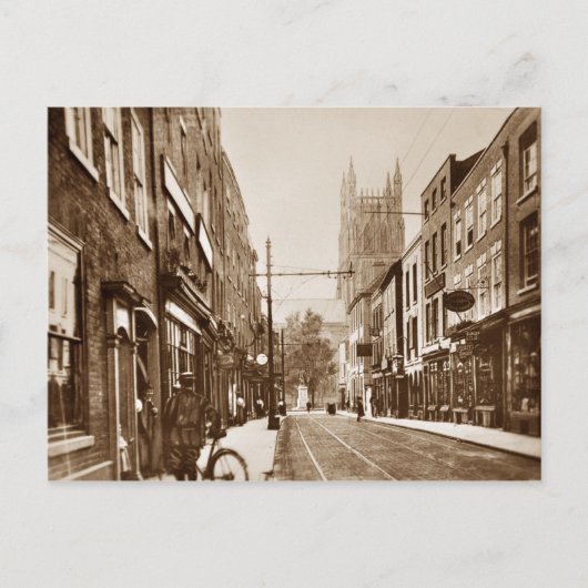 worcester UK 1927 sépia carte postale (Devant)