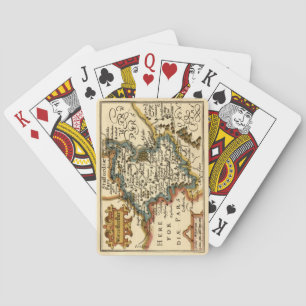 Worcestershire County England Oude antiquarische k Pokerkaarten