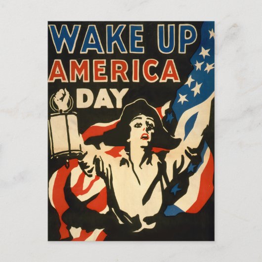 Word Amerika wakker! Feestdagen briefkaart (Voorkant)