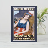 Word Amerika wakker!  Patriottische Freedom Art (Staand voorkant)