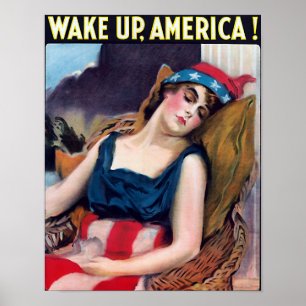 Word Amerika wakker! Poster