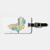 Word Art Afrika Bagagelabel (Voorkant horizontaal)