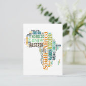 Word Art Afrika Briefkaart (Staand voorkant)