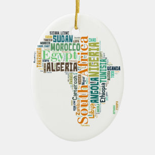 Word Art Afrika Keramisch Ornament