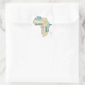 Word Art Afrika Vierkante Sticker (Tas)