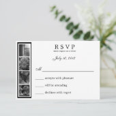 Word Art Alphabet Photography LOVE RSVP Card (Staand voorkant)