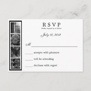 Word Art Alphabet Photography LOVE RSVP Card Kaartje
