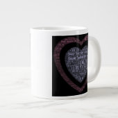 Word Art Black Valentine's Day Mug (Devant droit)