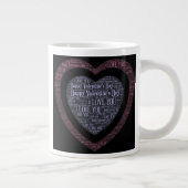 Word Art Black Valentine's Day Mug (Droite)