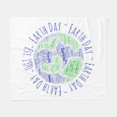 Word Art Fleece Deken (Voorkant (Horizontaal))