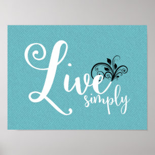 Word Art "Live Simply"   Poster