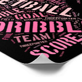 Word Art Poster voor Girl Basketball Player (Hoek)