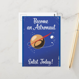 Word astronaut vandaag ingeschreven! briefkaart