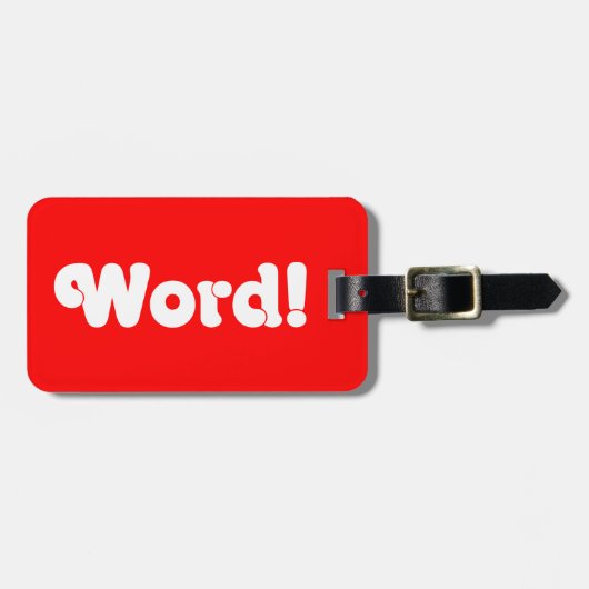 Word! Bagagelabel (Voorkant horizontaal)