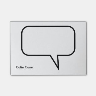 Word ballon aangepaste tekst post-it® notes