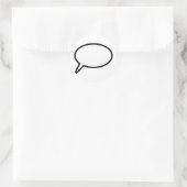 Word-ballon Ronde Sticker (Tas)