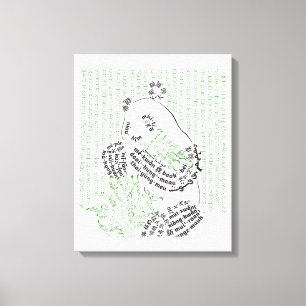 Word Bamboo Panda toile à imprimer