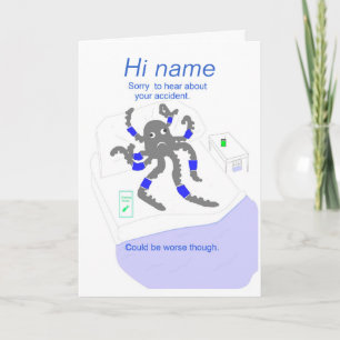 Word beter na een ongeluk, voeg voornaam toe kaart