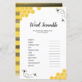 Word-bromble Waterverf bijen (Voorkant / Achterkant)