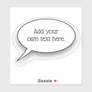 Word Bubble met uw eigen tekst Sticker