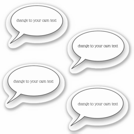 Word Bubble met uw eigen tekst Sticker (Voorkant)