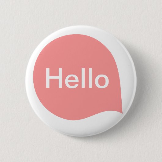 Word Bubble - Zachte roze op wit Ronde Button 5,7 Cm (Voorkant)
