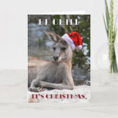 Word Chill Het is Kerstkangoeroe Feestdagen Kaart (Voorkant)