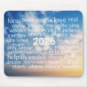 Word Cloud 2026 voor Sky Muismat (Voorkant)