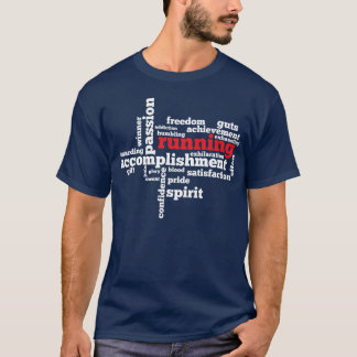Word Cloud 2 Mannen donker uitvoeren T-shirt