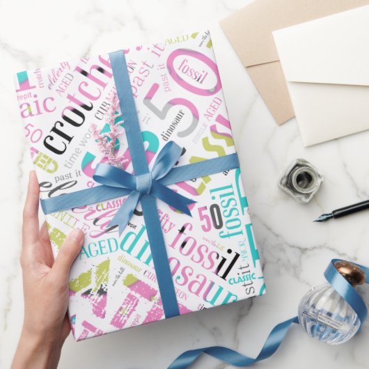 Word Cloud 50 roze ID266 van Birthday Cadeaupapier (Geschenken)