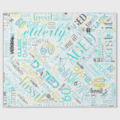 Word Cloud 60 Blue ID266 Cadeaupapier (Vlak)