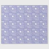 Word Cloud+Apple/Soft Paarse docent Cadeaupapier (Vlak)