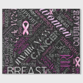 Word Cloud ID261 voor borstkanker Cadeaupapier (Vlak)