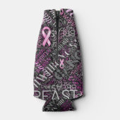 Word Cloud ID261 voor borstkanker Flesjeskoeler (Achterkant)