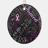 Word Cloud ID261 voor borstkanker Keramisch Ornament (Links)