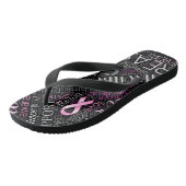 Word Cloud ID261 voor borstkanker Teenslippers (Schuin)