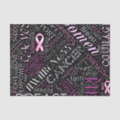 Word Cloud ID261 voor borstkanker Tissuepapier (Voorkant)