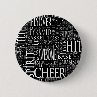 Word Cloud in zwart-wit met de gebruikelijke terme Ronde Button 5,7 Cm
