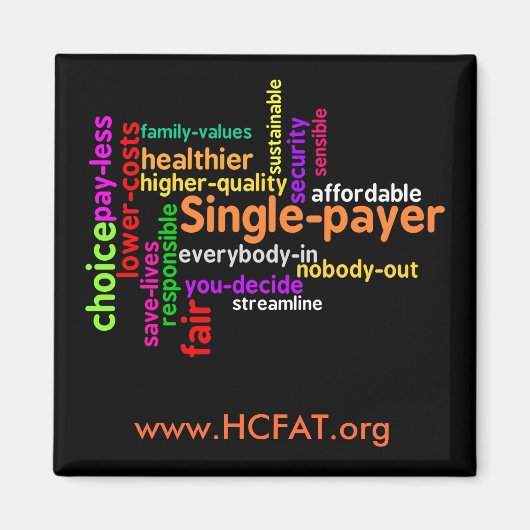 Word Cloud Magnet Magneet (Voorkant)