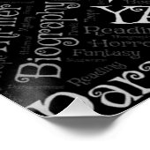 Word Cloud over boeken Perfect Poster (Hoek)