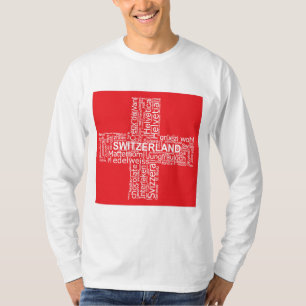 Word Cloud over Zwitserland T-shirt