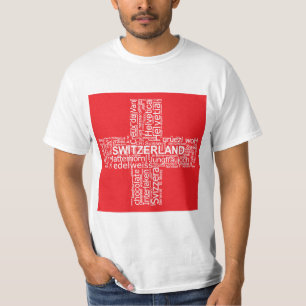 Word Cloud over Zwitserland T-shirt