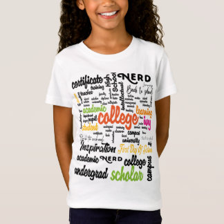 Word Cloud-patronen van het college T-shirt