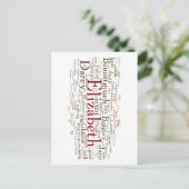 Word Cloud Pride en Prejudice Briefkaart (Staand voorkant)