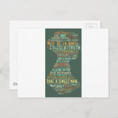 Word Cloud Pride en Prejudice Briefkaart (Voorkant / Achterkant)