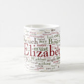 Word Cloud Pride en Prejudice Koffiemok (Center)